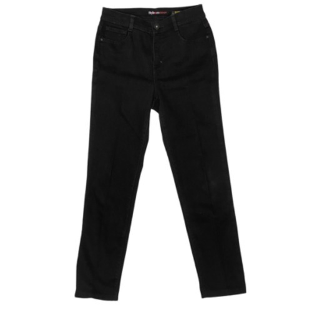 Style & Co Womens Slim Skinny Jeans Black Pockets Stretch Denim Petites 8P
